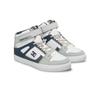 Sneaker DC SHOES "Pure High-Top EV", Kinder, Gr. 12,5(30), blau (grau, blau, weiß), Obermaterial: Leder / Futter: Textil / Außensohle: Gummi, Schuhe