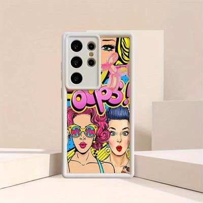 TEMU Phone Case S24 Ultra S24fe S23 Plus S22 S21 S20 Fe Silicone Protective High- Shockproof Women Stitching Image