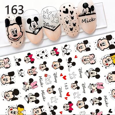 TEMU & Mouse Nail Art Stickers - Cute Cartoon Nail Decals With Iconic Characters, Hearts, Stars & More For Diy Nail Decoration, Self-adhesive , Nail Stickers Image