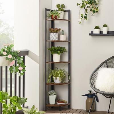 TEMU Corner Shelf With 5 Shelves, Bookshelf, Storage Shelf, Multifunctional, For Living Room, Bedroom, Office, 30 X 30 X 150 Cm, Image