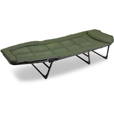 Karpfenliege Angelliege xxl 195 x 65 x 32 cm Klappbare und stabile Bedchair Liege Feldbett 6 Bein Image
