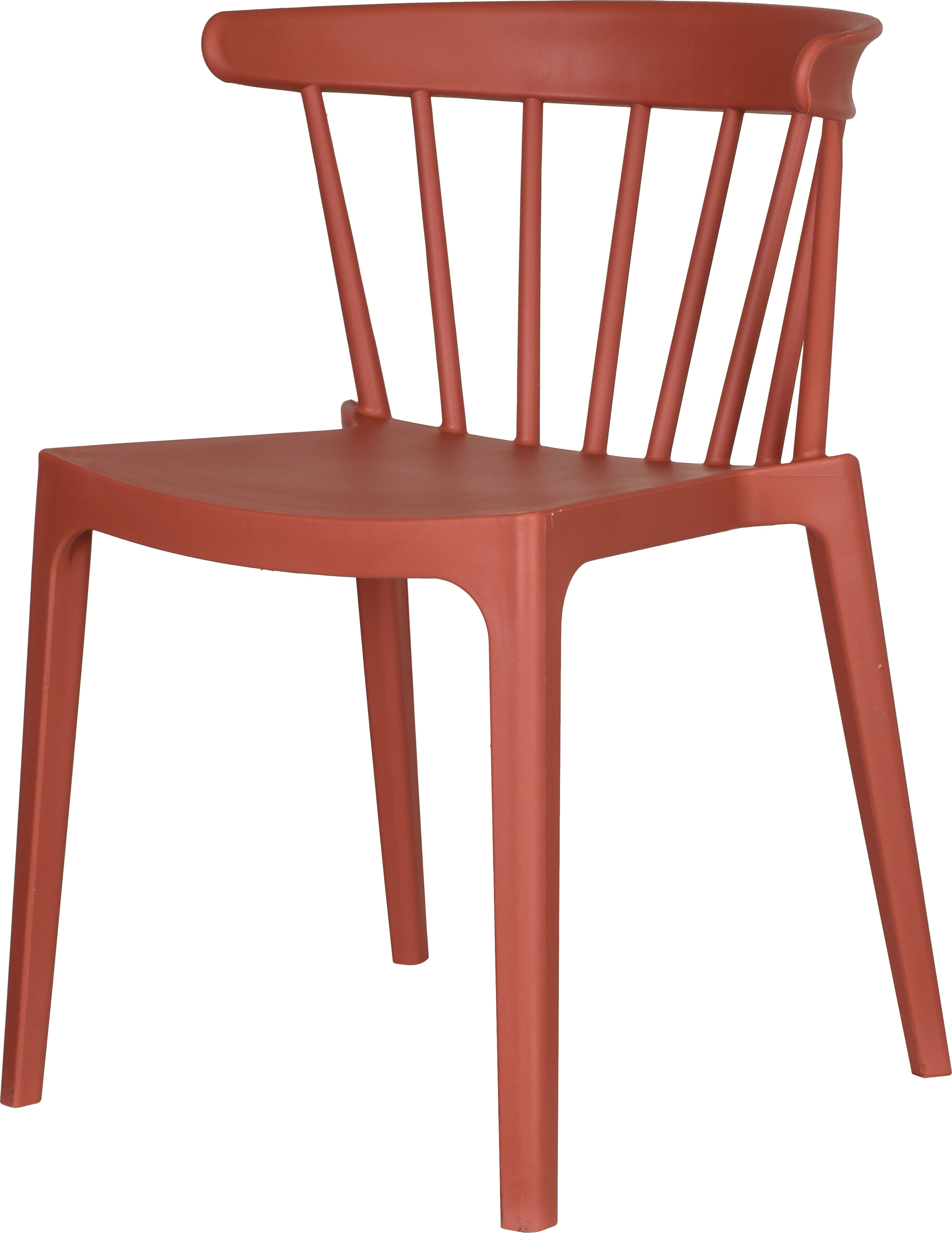 Gartenstuhl BEST "Windson", orange (terrakotta), B:54cm H:75cm T:53cm, Polypropylen, Stühle, Gartenstuhl, Stapelstuhl