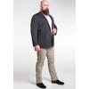 Jerseysakko MAN'S WORLD "Grosse Grössen", Herren, Gr. 76, grau (dunkel grau), Jersey, Obermaterial: 79% Polyester, 21% Viskose. Futter: 100% Polyester. Ärmelfutter: 98% Baumwolle, 2% Elasthan, elegant, bequem, Langarm mit Knöpfen, Sakkos