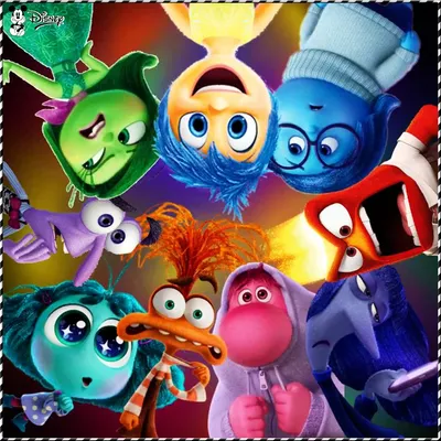 Disney Diamond Painting Brain Intelligence Team Full Drill Mosaic Cartoon Joy Embarrassment