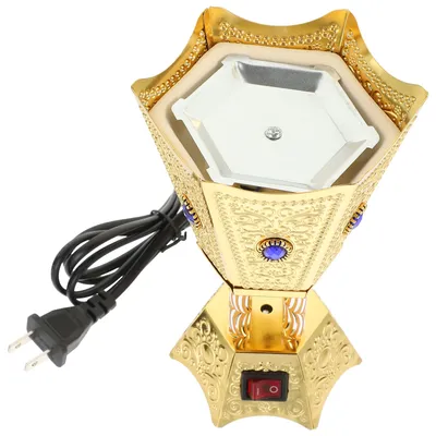 Electric Incense Retro Household Electric Incense Burner Censer Iron Bakhoor nament LED in Timer Therapy Household