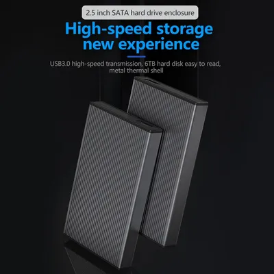 Blueendless Aluminium hard drive box 2.5 inch SATA hard drive enclosure 5Gbps High Speed USB 3.0