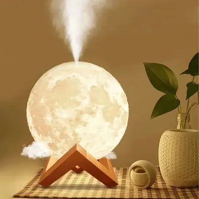 Humidifier Aromatizer Luminaire Lampshade Full Moon 3D lamp light diffuser aroma essential oil USB