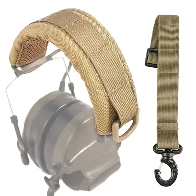 Taktische Modulare Headset Abdeckung Molle Stirnband Militär Kopfhörer Mikrofon Schutz Fall Jagd Ohrenschützer Kopfhörer Ständer Strap Image