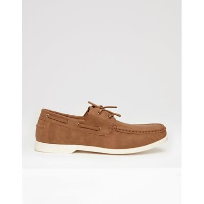 Threadbare Men's Tan Brown Faux Suede Boat Shoes