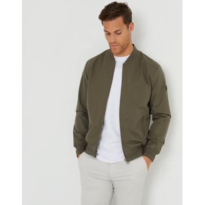 Threadbare Men's Khaki Green Showerproof Classic Bomber Jacket