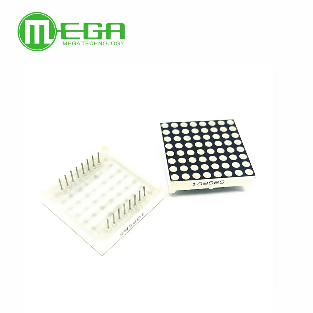 2 stücke Neue 3mm LED Dot Matrix Display 16pin 8x8 3mm Rot Gemeinsame Anode led-matrix 8*8 1088BS Image