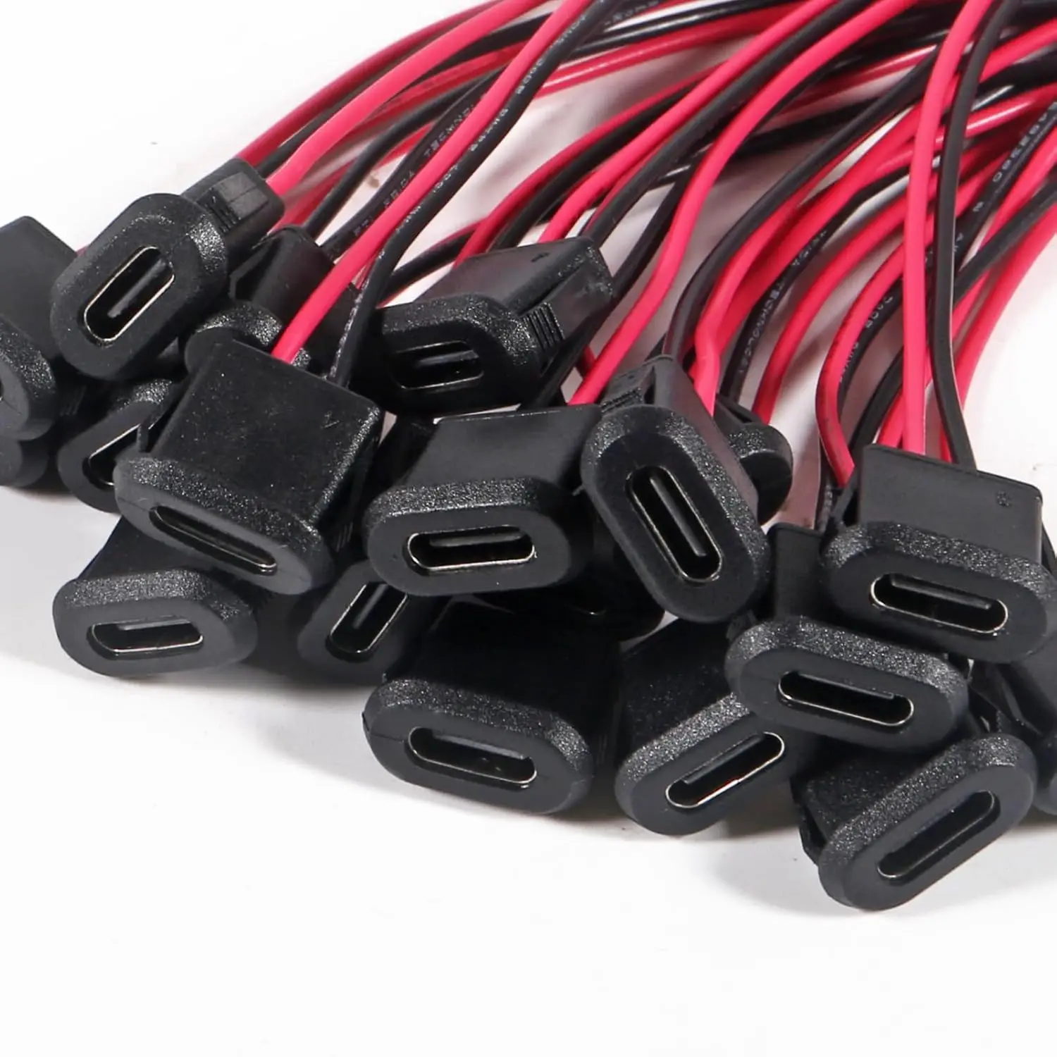 10 stücke Typ-C Weibliche Chassis 2 Pin Typ-C Weibliche Buchse Stecker Wasserdichte Jack Weibliche Lade Port mit Karte Schnalle Image