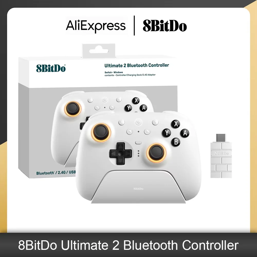 8BitDo Ultimate 2 Bluetooth-Controller, kabelloses Gamepad für Nintendo Switch und Switch 2, mit TMR-Joystick für Windows Image