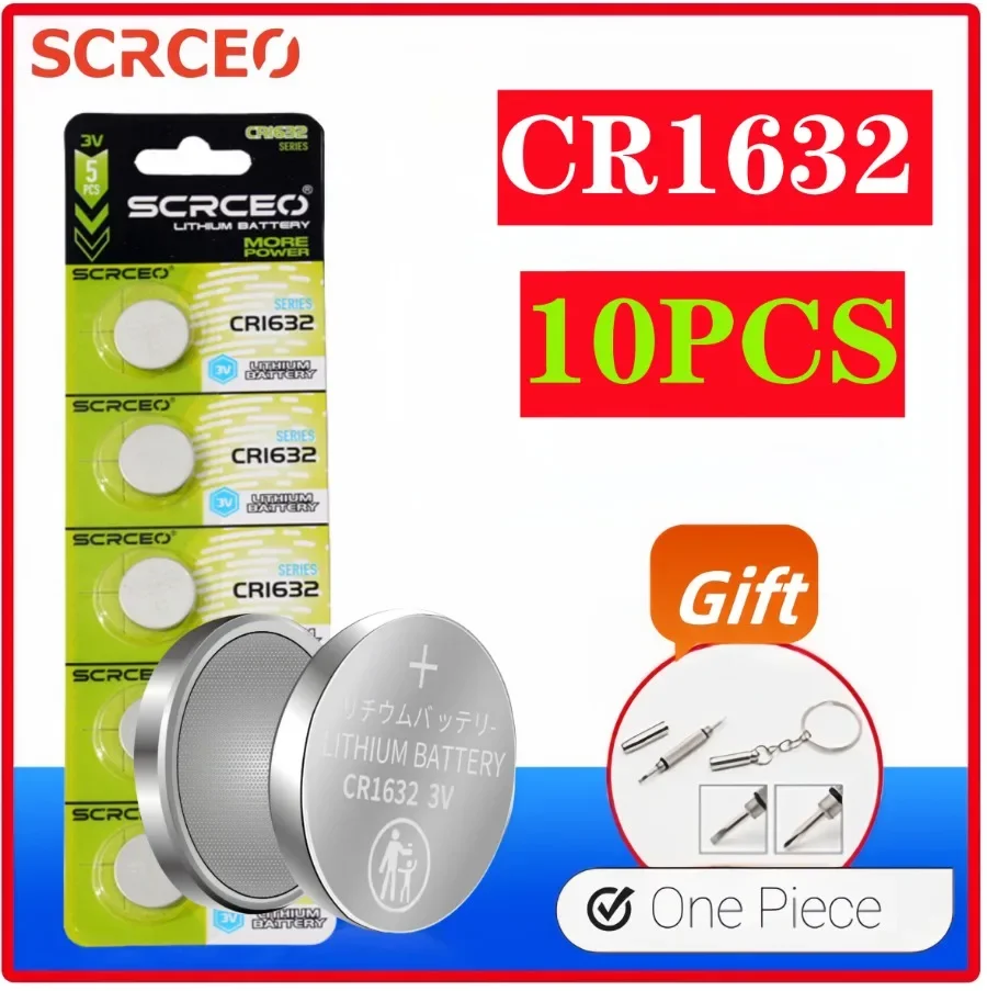 2-10PCS Taste Batterien CR1632 DL1632 BR1632 LM1632ECR1632 3V Lithium-Batterie Knopfzellen Für Uhr Auto Spielzeug schlüssel Image