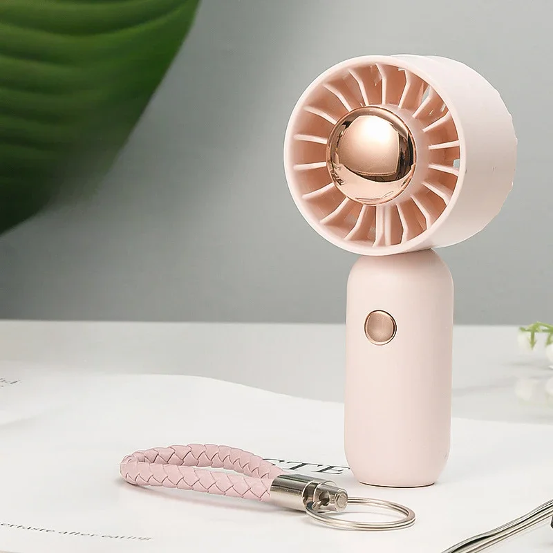 Handventilator, praktischer kleiner Ventilator mit USB-Ladetasche, Mini-Desktop-Ventilator Image