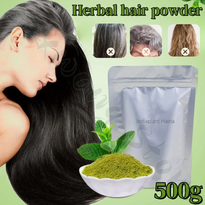 Reines natürliches Pflanzen-Henna-Pulver, Haarfärbemittel zum Abdecken grauer Haare, Pflege für und Reparatur von Haaren, tief nährendes Haarpflegepulver 500 g Image