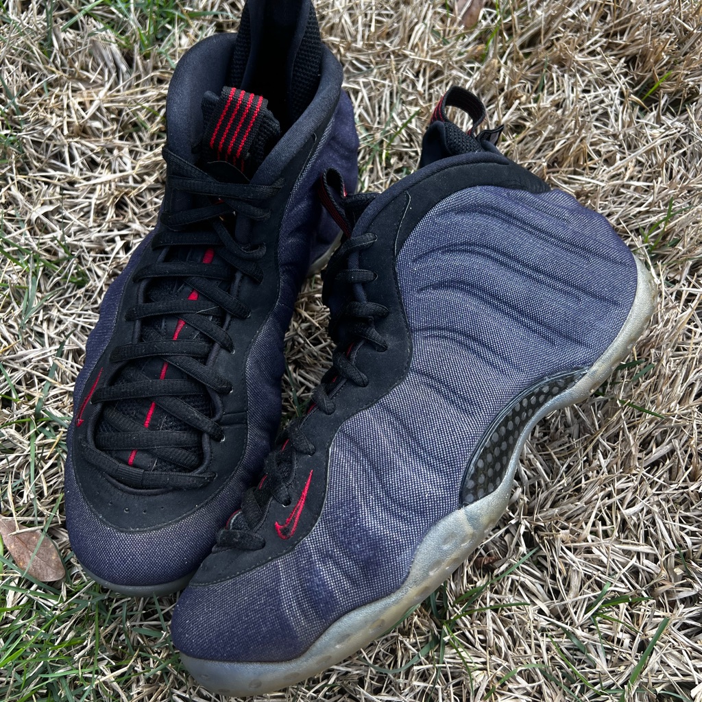Nike Shoes | Clean Nike Air Foamposite One Premium Denim Size 11 Shoes Mens | Color: Black/Blue | Size: 11