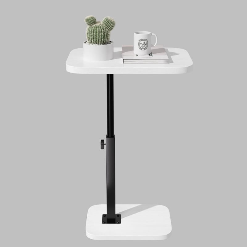 Adjustable Side Table TV Tray - 18.3"D x 11.8"W x 20"H