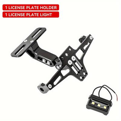 TEMU Mt07, Mt09, , R1 & Kawasaki Z750, New Motorcycle Rear License Plate Holder - Aluminum Alloy, , Motorcycle Accessories | Modern License Plate Holder | License Plate Holder Image