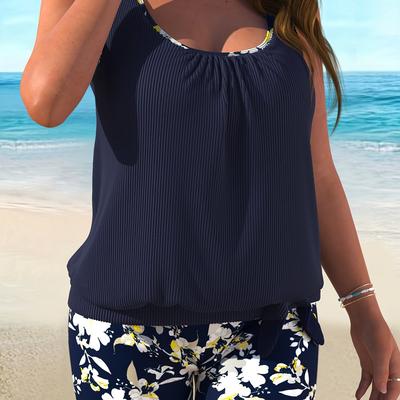 TEMU New Fashionable Large Size Tankini Swimsuit Set For Vacation Image