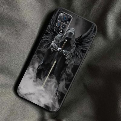 TEMU Black Phone Case For Redmi Note 13 Pro 12s 10 5g 11 13pro 12pro 10s 11pro Shell Cover Horror Demon Death Image