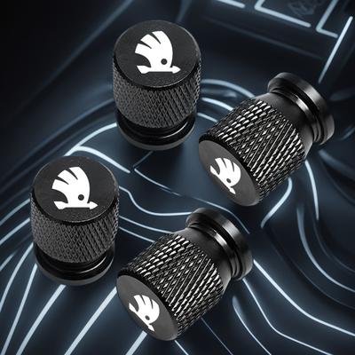 TEMU 4pcs Tire Valve Core Caps, Metal Valve Stem Covers, Compatible With Octavia, , Krok, Tiguan & More, Colors , Car Modification Accessories | Sleek | Durable Metal Parts Image
