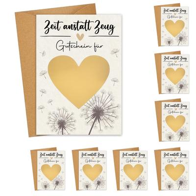 TEMU Set Of 8 Scratch-off Voucher Cards That Come With Envelopes, Allowing You To Personalize The Vouchers. Cards Offer Physical Gifts, And You Can Messages On Them. Birthdays! Image