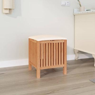 Badhocker 40,5x40x52 cm Massivholz Nussbaum vidaXL Image