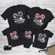 2025 Disney Trip Mickey Minnie Mouse Family Matching Shirts Cotton Dad Mom Bro Sis Kids T Shirt Baby Rompers Matching Clothes