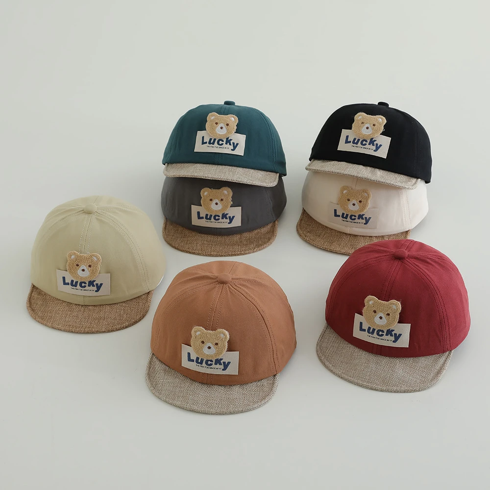 Koreanische Cartoon Bär Baby Baseball Kappe Nette Baby Junge Mädchen Schirmmütze Frühling Sommer Weichen Säuglings Kleinkind Sonnenhut Image