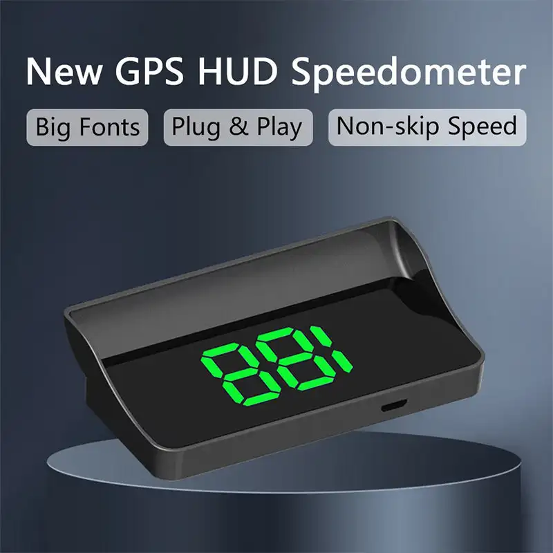 Auto Head Up HD Display GPS Tacho Geschwindigkeit KMH Digital HUD Windschutzscheibe Projektor Für Alle Autos Auto Elektronik Zubehör Image