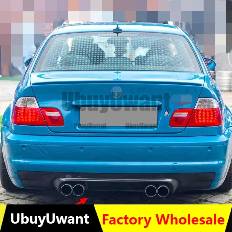 Für BMW E46 ABS Auto Heckstoßstange Lip Spoiler Diffusor Für 3er 3er 318i 320i 325i 328i M3 1999-2004 Heckdiffusor glänzend schwarz Image