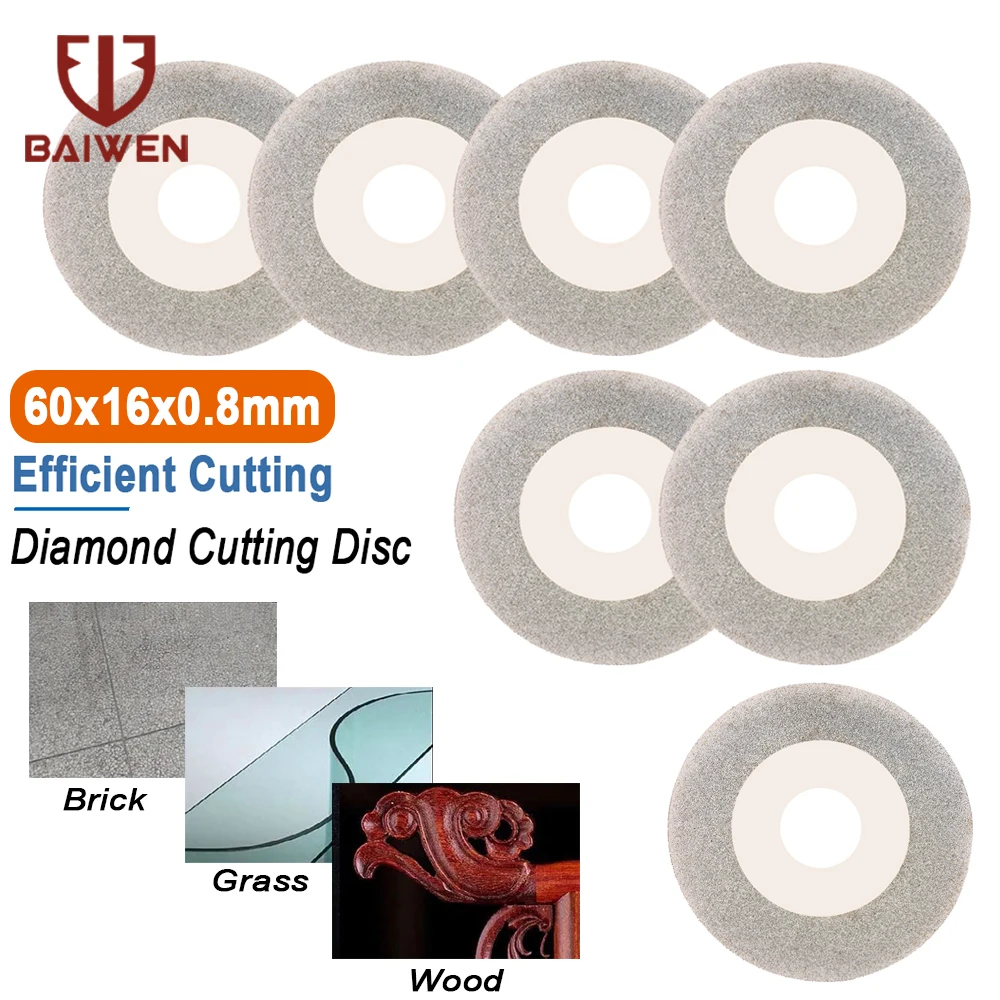 2-25Pack 60*16*0,8mm Diamant Trennscheibe Schleifen Kreissägeblätter Für Winkel Schleifer schleifen und Schneiden Jade Marmor Holz Image