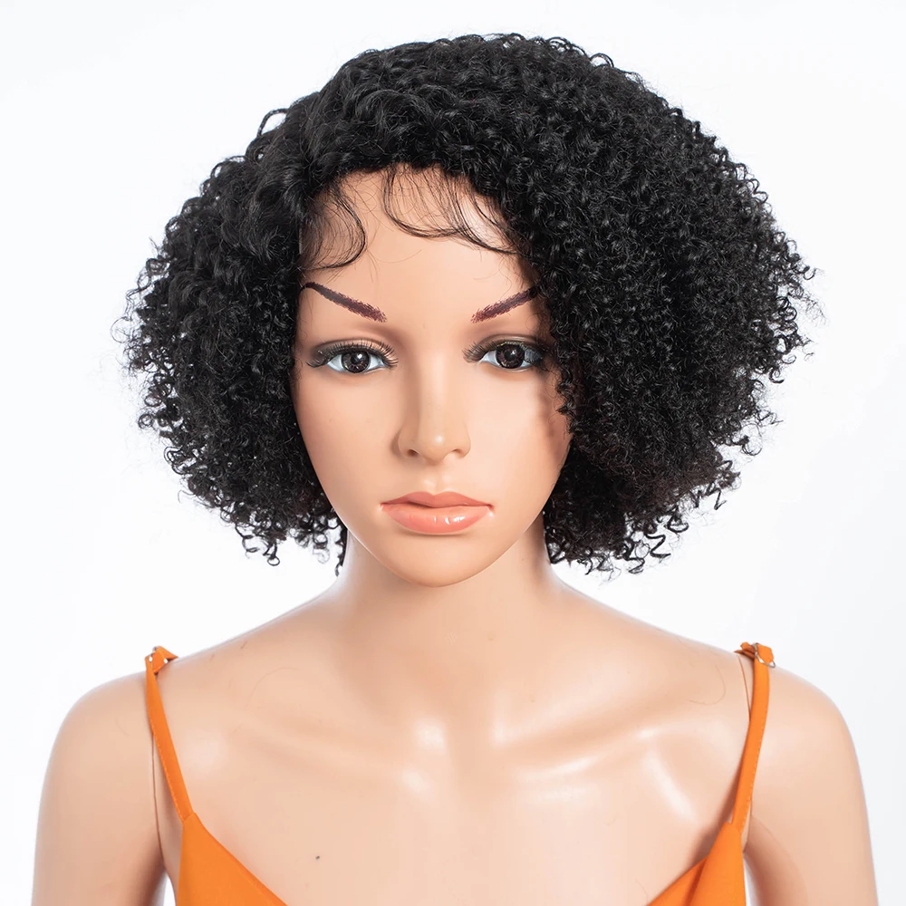 Kurze Bob Spitze Frontal Perücke menschliches Haar tiefe Welle Dichte Spitze Front Perücken kurze Bob Perücke menschliches Haar Spitze Frontal Perücken Image