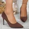 Sexy Trend Womens Soft Suede Pumps Autumn New Thin High Heels 2024 New Office Shoes Woman Stiletto