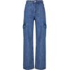 Bequeme Jeans 2Y STUDIOS "2Y Studios 2Y Lona Cargo Jeans", Damen, Gr. 24, Normalgrößen, blau, 100% Baumwolle, unifarben, casual, normal, Jeans