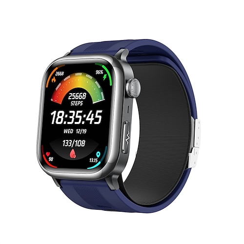 tk66 Smartwatch 2.06 Zoll Smartwatch Fitnessuhr Bluetooth EKG PPG Temperaturüberwachung Schrittzähler Kompatibel mit Android iOS Damen Herren Schrittzähler IP 67 49mm Uhrengehäuse Image