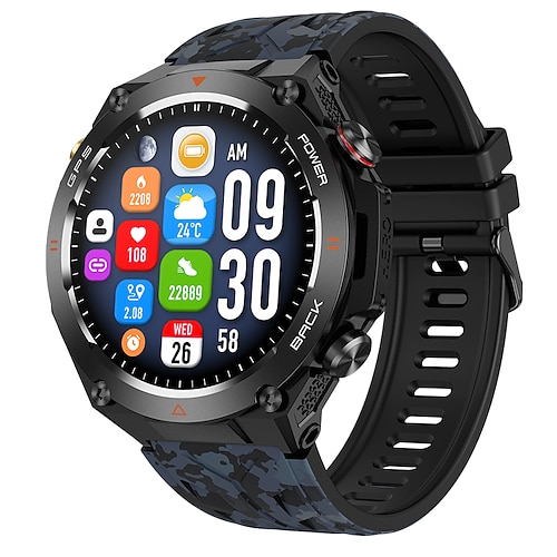 Smart Watch 2025 Neu für eingebaute GPS Sport Smartwatch 1,45'' IPS Bildschirm Kompass Bluetooth-Anruf 1ATM wasserdicht SmartBracele Image