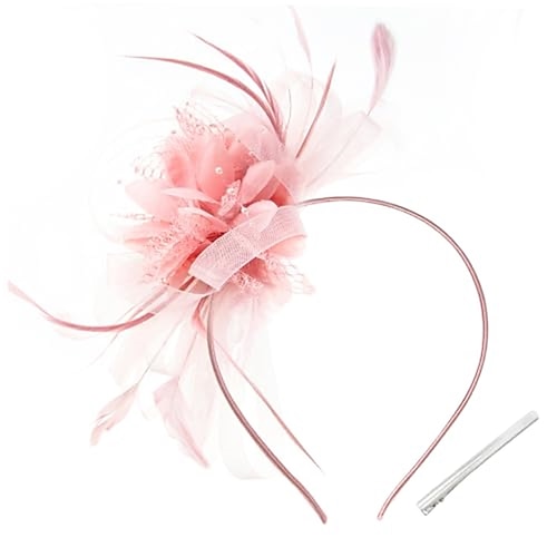 Fascinator für Damen, Federn, Netzbänder, Kentucky-Derby-Hut, Tea-Party-Hüte mit Stirnband und Clip, Fascinator-Hut Image