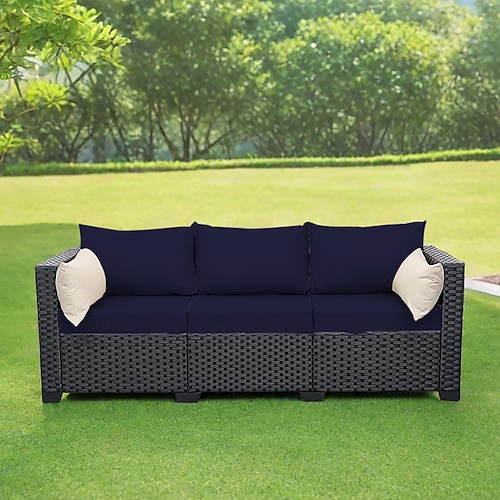 Kissenbezüge für die Terrasse im Freien, dehnbare Sitzbezüge für Gartenmöbel, Polyesterersatz für Terrassen-, Balkon- und Innenstühle Image