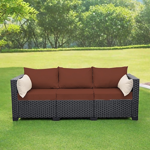 Kissenbezüge für die Terrasse im Freien, dehnbare Sitzbezüge für Gartenmöbel, Polyesterersatz für Terrassen-, Balkon- und Innenstühle Image