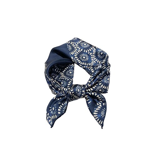 Männlich Quadratischer Schal Outdoor Urlaub Büro Weiß Rote Schal Blumen Image