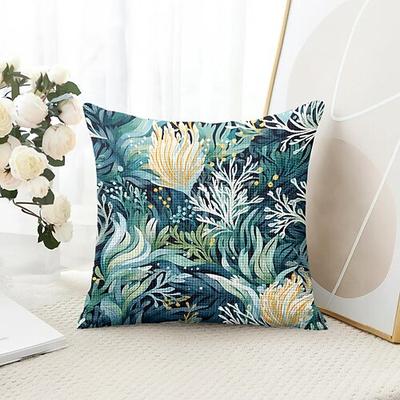 Seetang Dekorative Wurfkissenbezug 1PC Weicher quadratischer Couchkissenbezug Kissenbezug für Schlafzimmer Wohnzimmer Sofa Stuhl Image