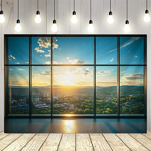 schöne natürliche Landschaft vor dem Fenster hängen Wandteppich Wandkunst große Wandteppich Wandbild Dekor Fotografie Hintergrund Decke Vorhang Haus Schlafzimmer Wohnzimmer Dekoration Image