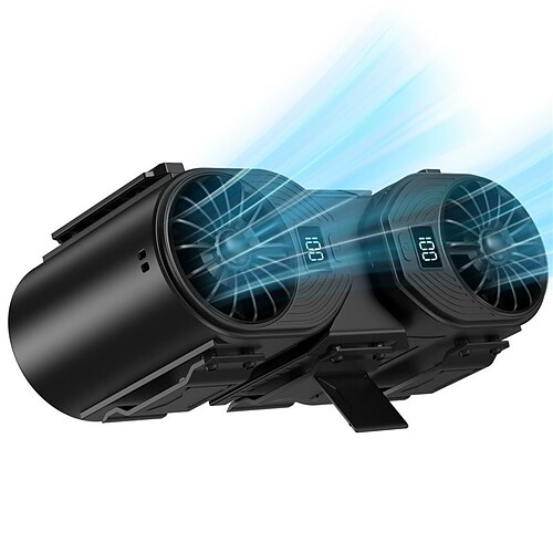 Portabler Clip-Ventilator für Taille/Hals mit Turbo-Kühlung 10000mAh Akku 3 Geschwindigkeiten digitale Anzeige für die Arbeit im Freien Sport und Schreibtischgebrauch Image