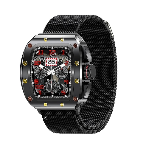 V68 Smartwatch, 1,76 Zoll, Smartwatch, Fitness-Laufuhr, Null-EKGPPG, Schrittzähler, Herzfrequenzmesser, kompatibel mit Null-Schrittzähler für Damen und Herren, benutzerdefiniertes Zifferblatt, IP67, 39 mm Uhrengehäuse Image