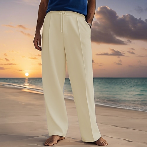 Herren Jogginghose Tasche Kordelzug Elastischer Bund Einfach Komfort Sport im Freien Täglich Lässig Armeegrün Schwarz Mikroelastisch Image