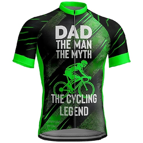 Herren Radtrikot Grafik Buchstaben Zahlen Kurzarm Fahhrad T-Shirt Trikot mit 3 Gesäßtaschen Mountainbike MTB Schnelltrocknend Anatomisches Design Feuchtigkeitsableitend Atmungsaktiv Sport Weinrot Image