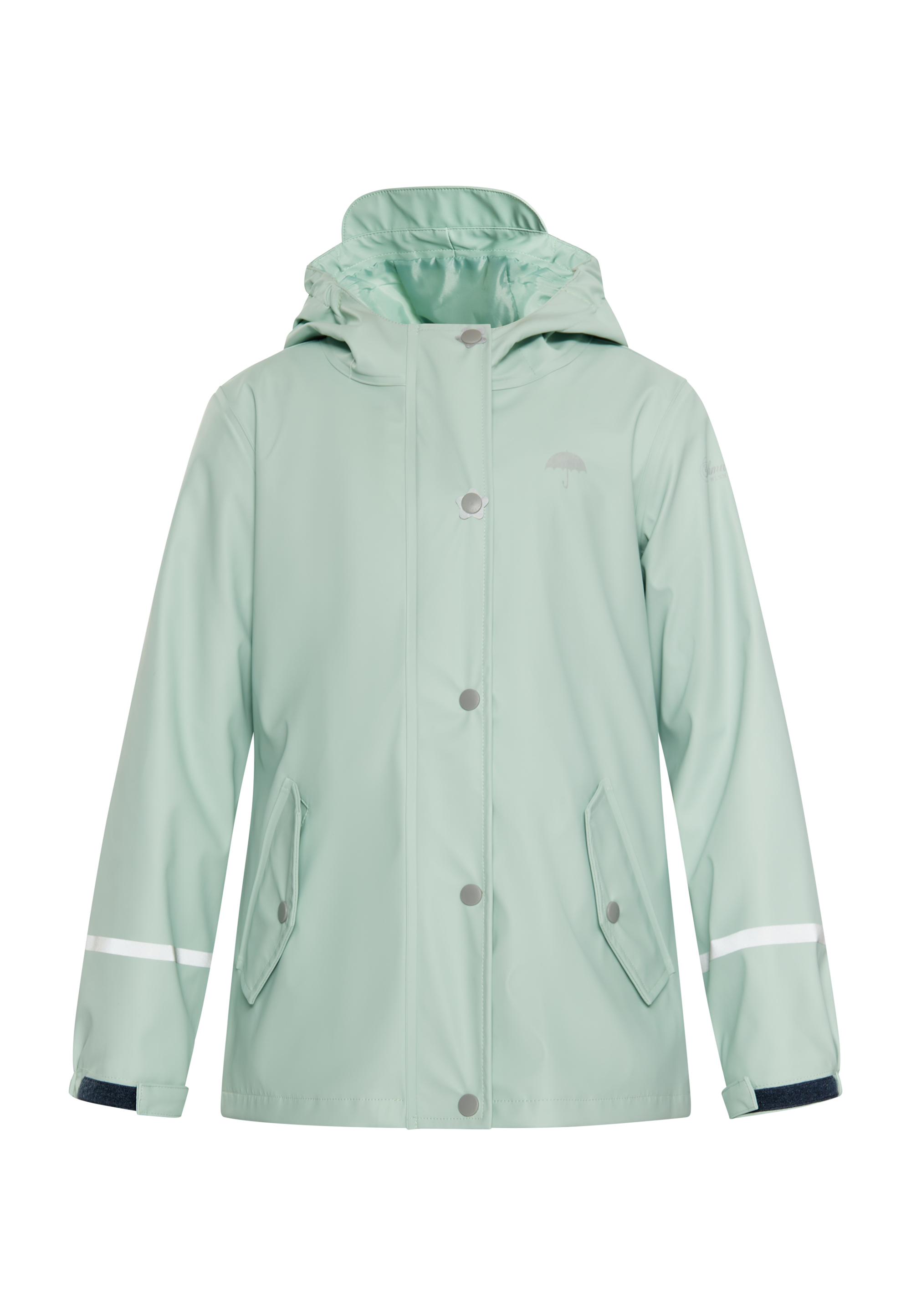 Schmuddelwedda Regenjacke aus recyceltem Material Mädchen Pastellminze Image