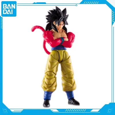 Bandai Genuine Anime Dragon Ball GT Magic Contract SHF SSJ4 Super Saiyan 4 Untamed Power Doll Goku